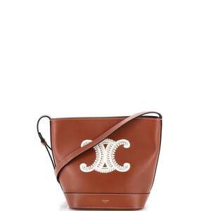 Celine Cuir Triomphe Bucket Bag Leather #222561C21B